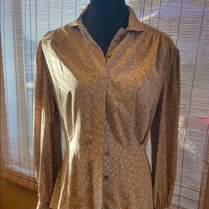 Polka Dot Button-Up Dress